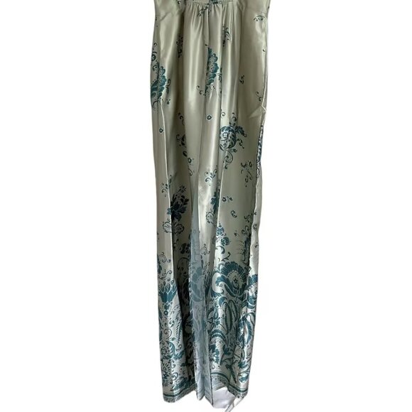 REFORMATION Frankie Silk Dress - Sage Border in size 6 - Picture 4 of 7